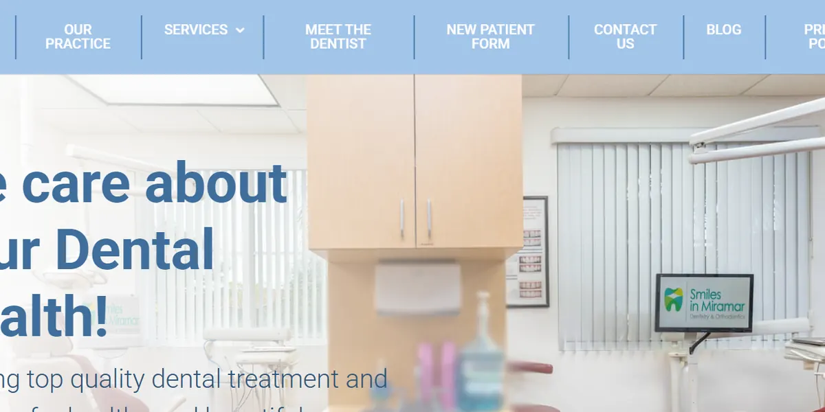 Dental and Orthodontics Practice website screenshot